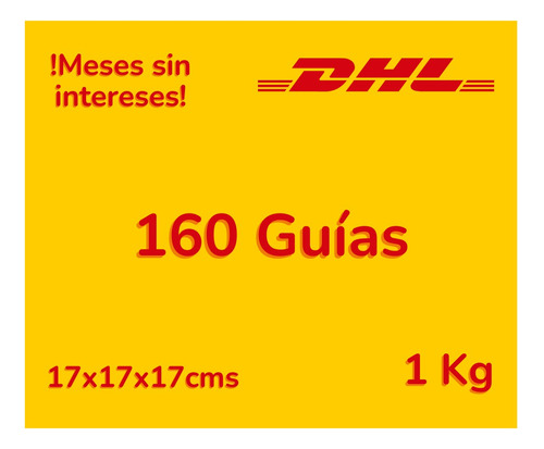 160 Guía Dhl Prepagada Día Siguiente 1kg Meses Sin Intereses