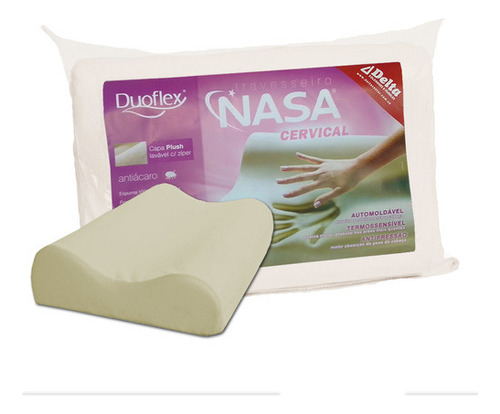 Almofada viscoelástica Duoflex Nasa Cervical Half Foam 53x36 cm