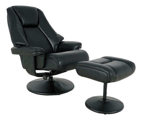 Sillon Reclinable Giratorio Color Negro