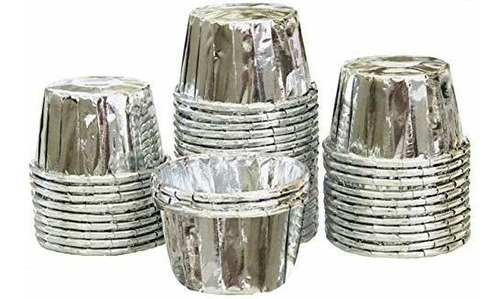 Silver Foil Mini Candy Nut Cups - Mini Baking Liners - Silve