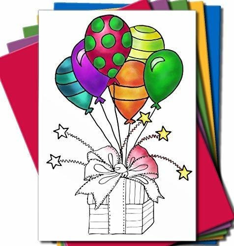 Colorear Para Adultos Tarjetas Para Cumpleaños O Cualquier 