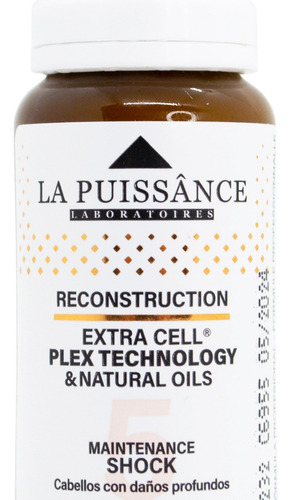 Imagen 2 de 5 de La Puissance Extra Cell Plex Shock Paso 5 Pelo Dañado X 15ml