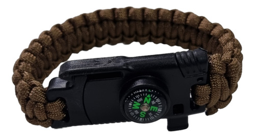 Pulsera Cordon Tactico Survival Silbato Brujula Cuchillo Edc