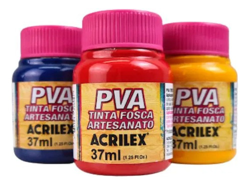 Kit 30 Tinta Pva P/ Artesanato 37ml Acrilex Escolha As Cores