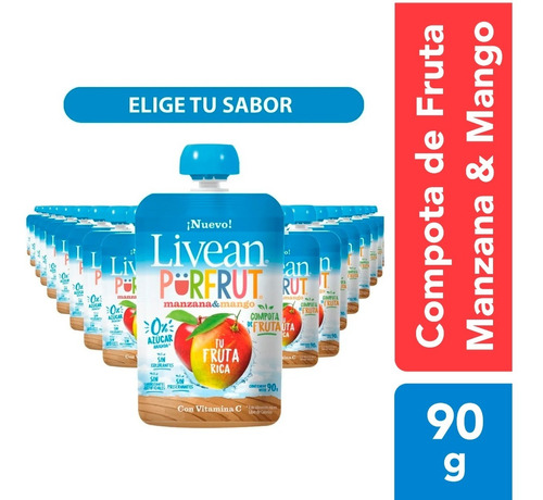 Pack 18 Pures Compotas Livean 90g - Elige Tu Sabor