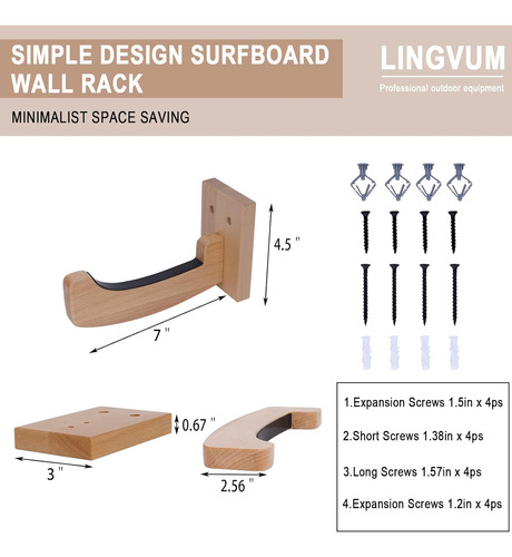 Surfboard Wall Mount Racks Sturdy Surf Board Wall Hangers Su