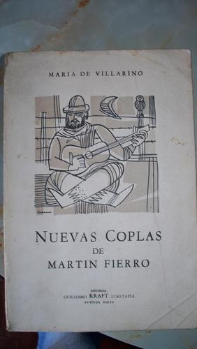 Nuevas Coplas De Martín Fierro Ed. Kraft  Maria De Villarino