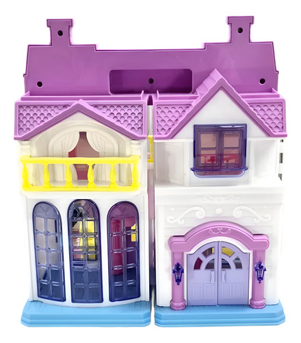 Casita De Muñecas Plegable Con Luz Y Sonido Casa De Sueño Color Morado