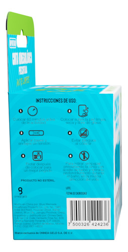 Paquete 6 Cintas Kinesiológicas Azul Go Plus 5m Pre-cortada