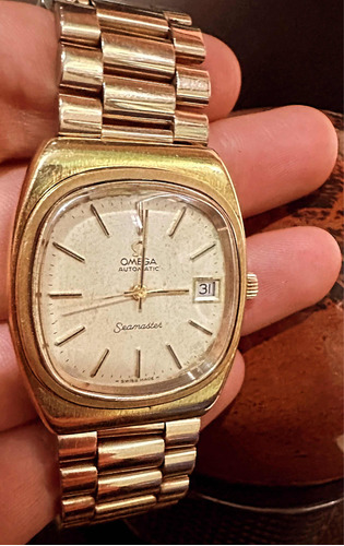 Reloj Suizo Omega Seamaster Automatic Chapado En Oro 18k