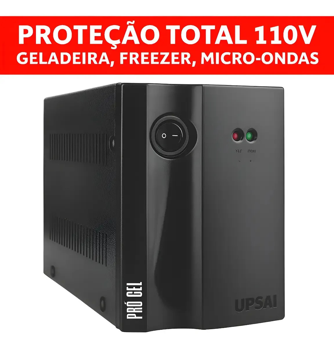 Estabilizador Upsai 2000va 110v Proteção E Economia Preto