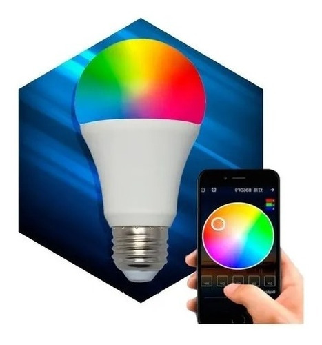 Lampara Led Smart Rgb Luz Fria Calida Bluetooth 220v 9w 