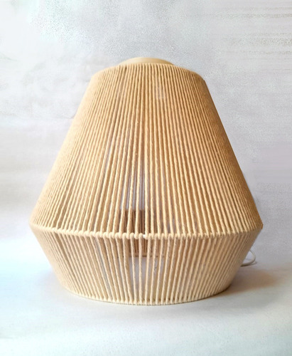 Lámpara Colgante De Diseño Realizada A Mano En Hilo Natural