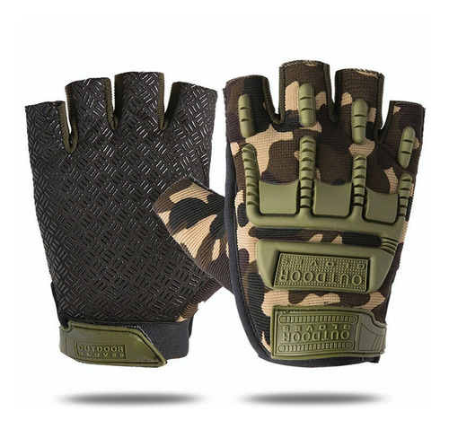 Guantes Tacticos Nudillos Almohadillas Militar Medio Dedo