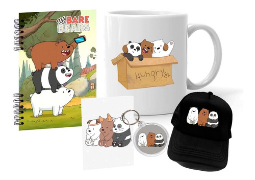 Combo Caja Regalo Obsequio Osos Escandalosos We Bare Bears