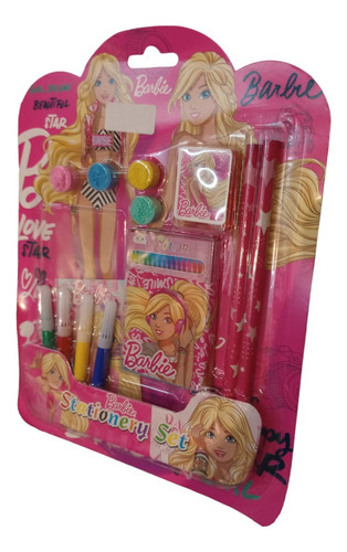 Kit De Sello Y Colores Barbie 