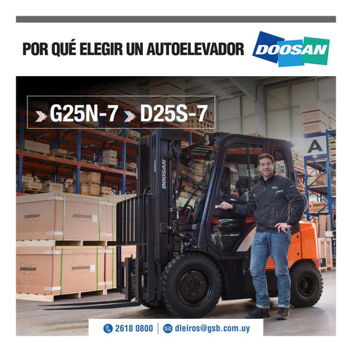 Auto Elevador Doosan Ds25 Entrega Y Cuotas Dta Iva