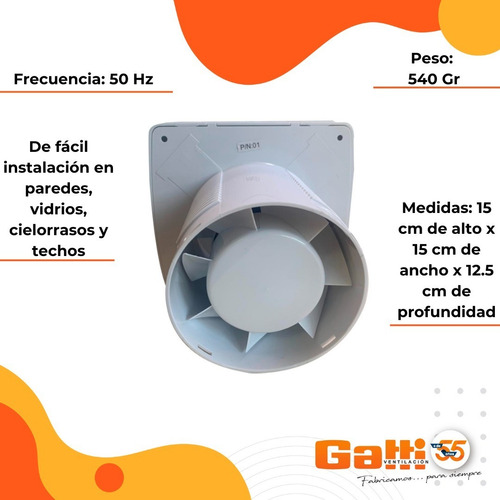 Extractor De Aire Baño/cocina 4 (10 Cm) Con Timer
