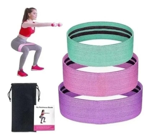 Pack 3x Bandas Elasticas Tela Resistencia / Pilates /fitness