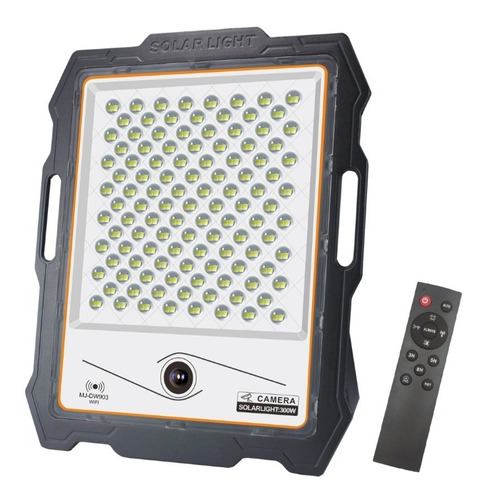 Foco Led Solar Con Cámara Wi-fi Y Mando A Distancia 400w