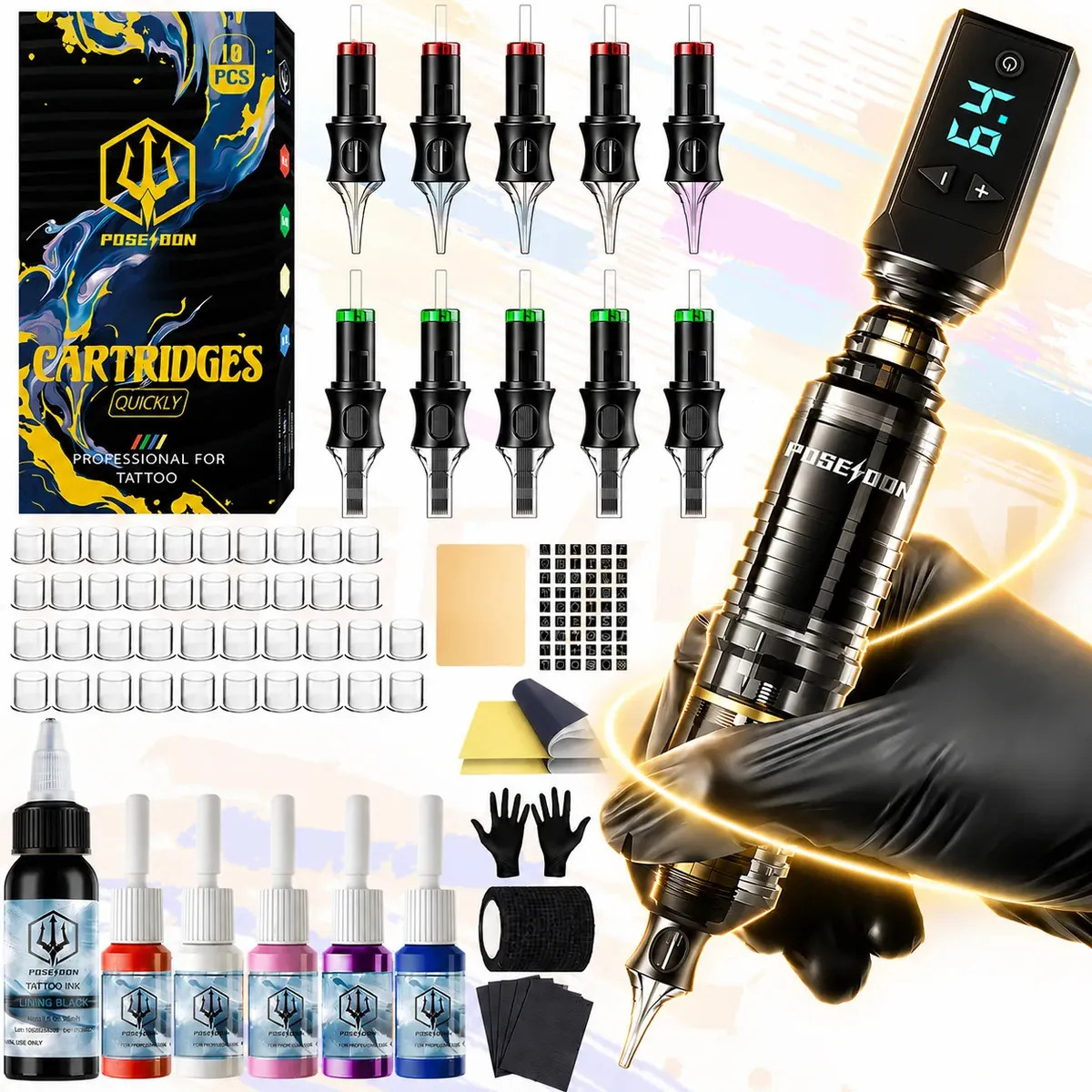 XELVRA Set Creativo Inalambrico 69 Piezas Con Pluma De Practica Y Accesorios, Kit De Aprendizaje Portatil Para Diseño Manual, Herramienta Creativa Para Principiantes Y Ejercicios