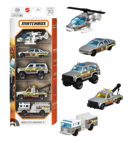 Pack Patrullas Grúa Camión De Bombero Y Helicóptero 1/64