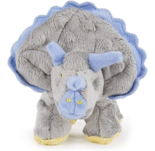 Peluche Para Perro Triceratops Juguete Resistente Godog Color Gray Diseño Dinosaurio