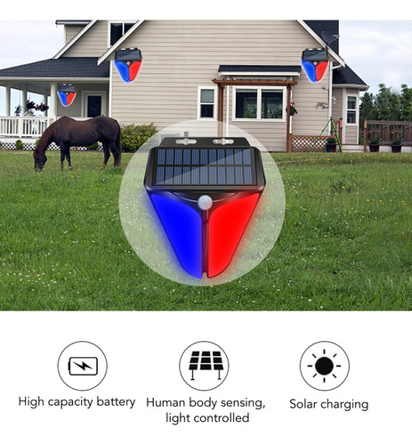 Lámpara De Advertencia Con Sensor Solar Motion Alarm, 2 Unid
