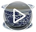 Macetero Cerámica Azul Y Blanco, 1 Juego Macetas Chinas Con