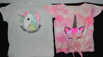 Comprar Lote Ropa Niña 2 Prendas Remeras Unicornio Talle 10-12 H&m