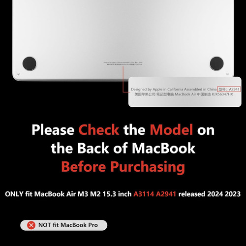 Carcasa Funda Con Teclado Para Laptop Macbook Air M2 A2941 (Reacondicionado)