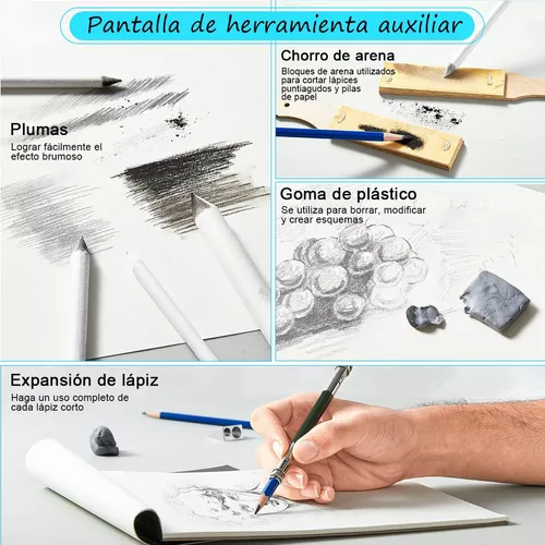 Set de Lápices Para Dibujo Profesional Kit Completo Con Bloc de Dibujo –  Ajolote Art