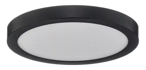 Plafon Panel Led 18w Redondo Negro