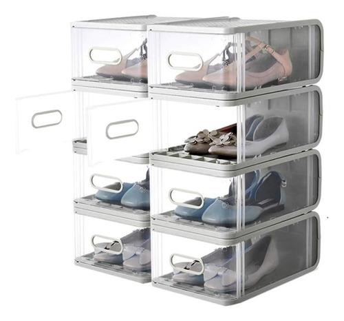 Cajas Estantes Organizador Zapatera Zapatos Apilable X4 Und