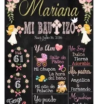 Comprar Kit Imprimible Pizarra Bautismo Nena Textos Editable S
