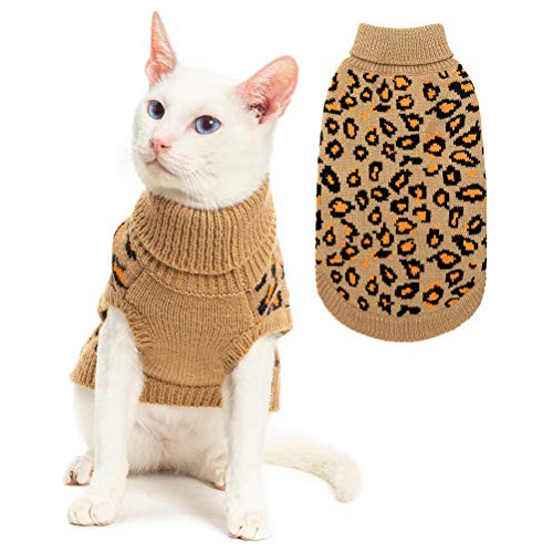 Suéter Cálido De Invierno Para Gatos, Cuello Alto, Suéter De