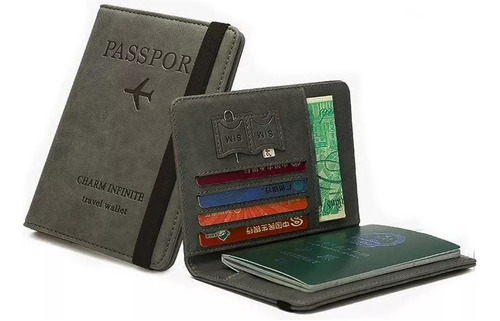 Porta Pasaporte Documentos Proteccion Rfid 