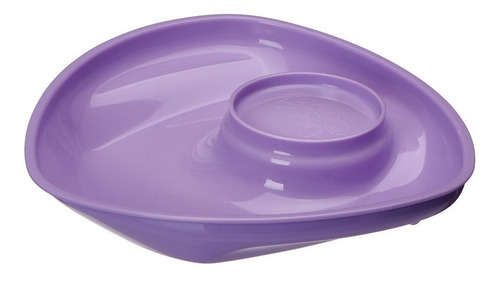 Plato Con Base De Succión Morado