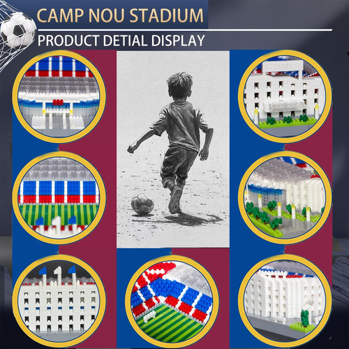 Juego De Bloques De Construcción Del Estadio De Fútbol Camp