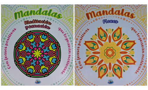 Lote X 2 Mandalas Para Colorear Flores / Meditacion