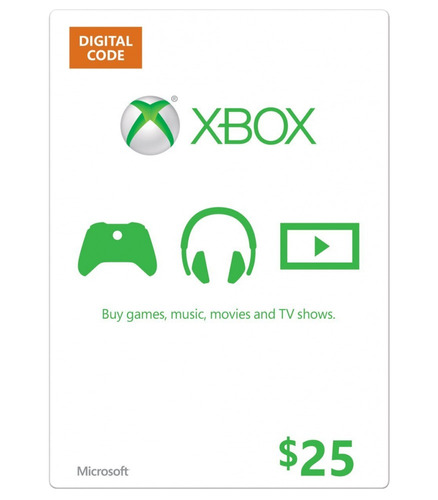 Xbox Live 25 Usd Usa (codigo Canjeable)