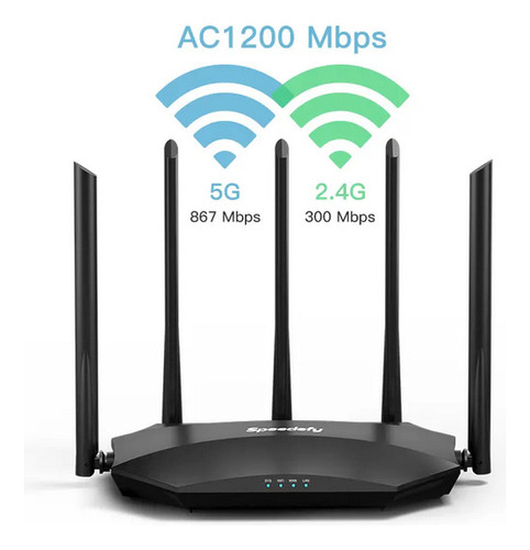 Router Wifi Speedefy Ac1200 Dual Band K5 Inalambrico