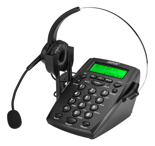 Agptek® Telefono Con Cable Para Centro De Llamadas Manos Lib