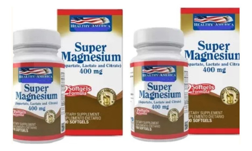 2 X Super Magnesium 400mg 100ta - Unidad a $62178
