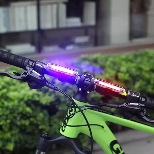 Luz trasera bicicleta LED 25lm con batería integrada recargable USB