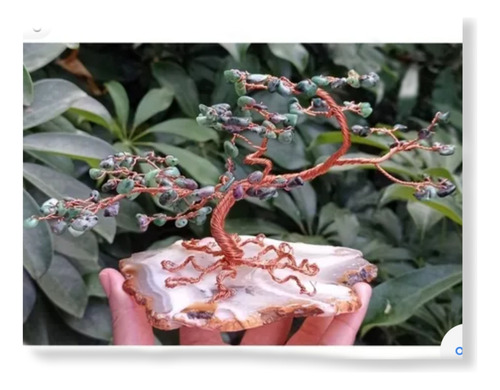 Árbol De La Abundancia / Rubí Con Zoisita /ágata / Suerte