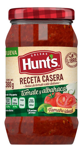 Salsa Hunt's Para Pasta Albahaca 380 g