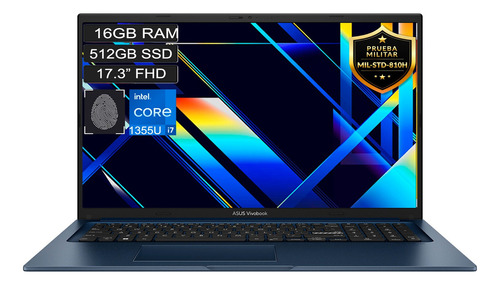 Portátil Asus X1704va Intel Corei7-1355u Ram 16gb Ssd 512gb