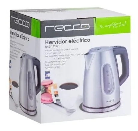 Hervidor Recco 1.7 Litros Inoxidable
