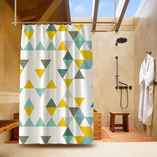 Cortina De Baño De Celosía De Color Triangular, 180 * 180cm